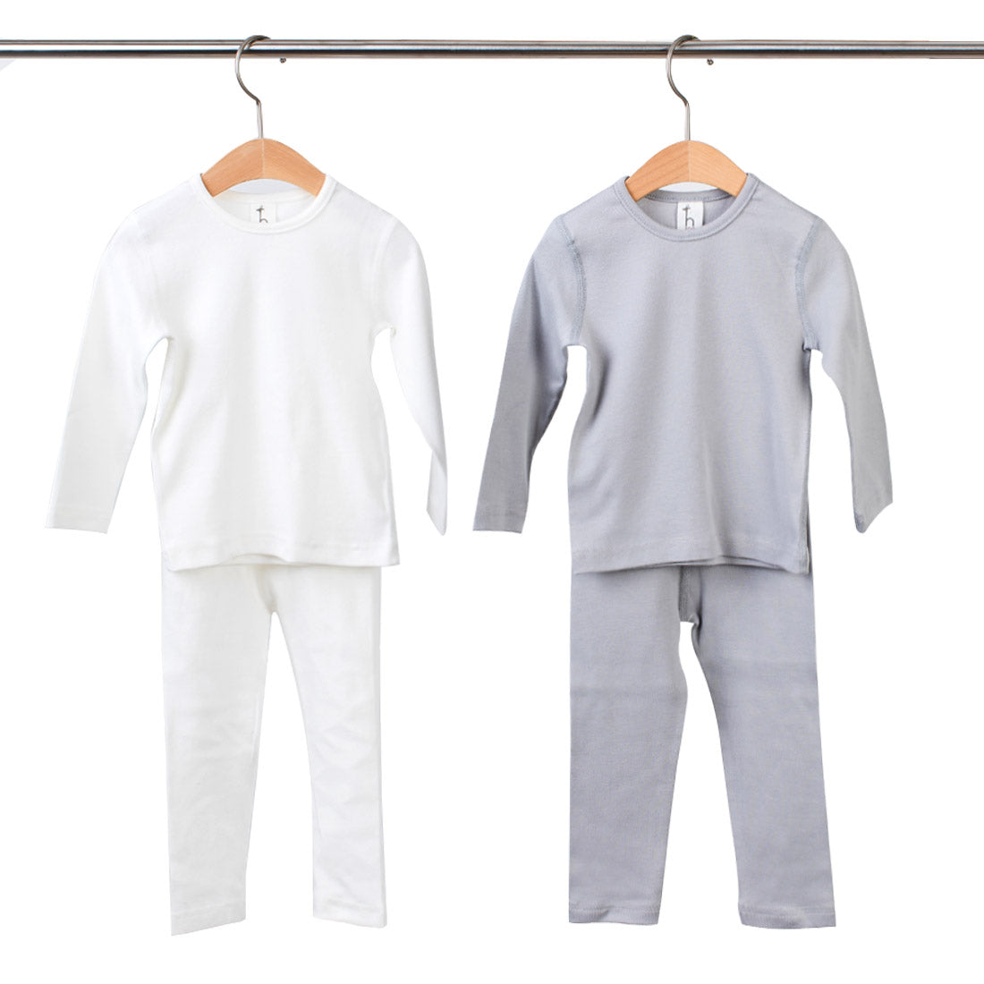 Hipzoo Organic Cotton High-Tension Flat Seam baby toddler Pajama Set