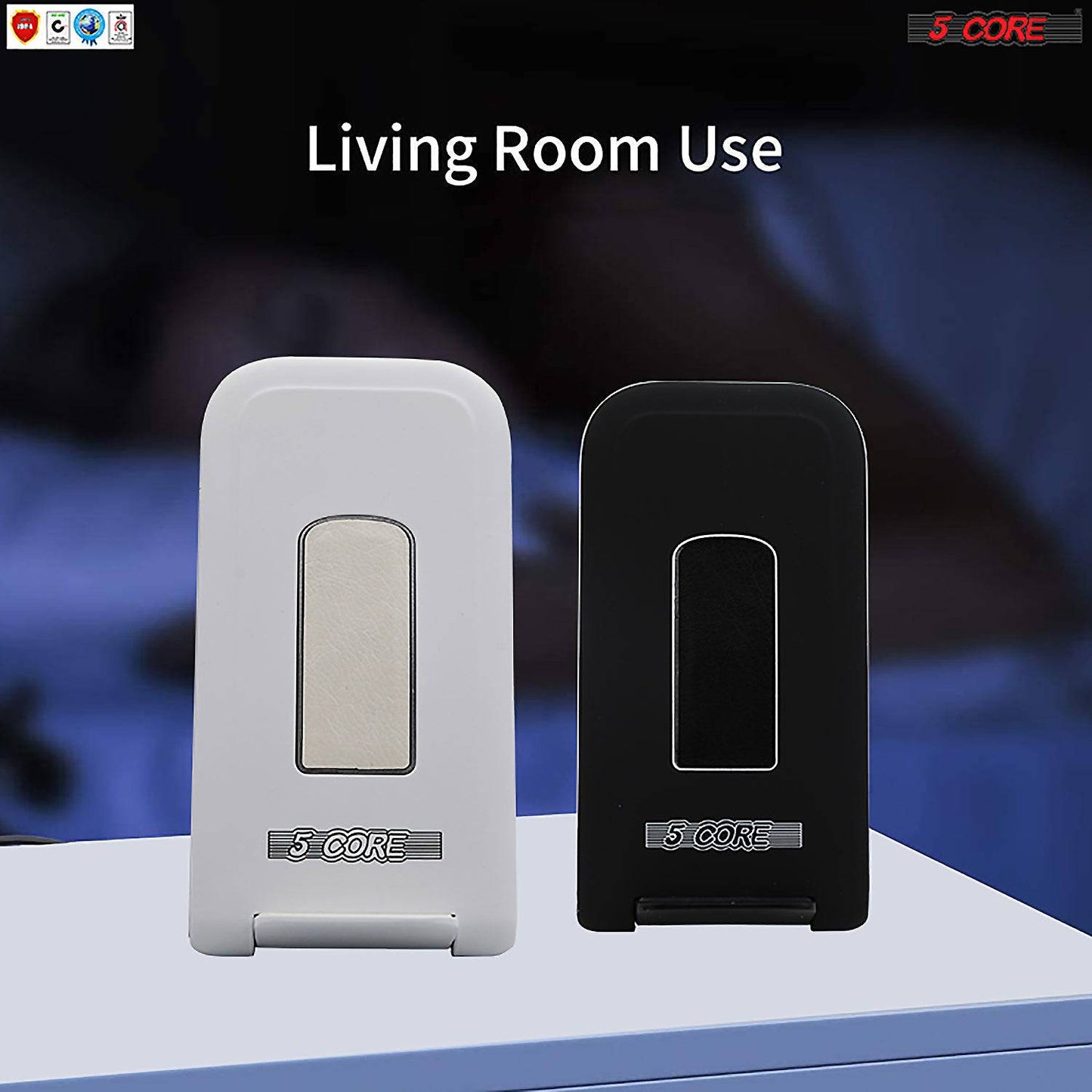 5 Core Wireless Charger 10W Max Fast Wireless Charging Pad Glass Top