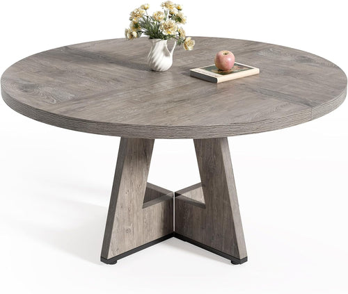 Round Dining Table for 4-6 People, 47 Inches Dining Room Table with