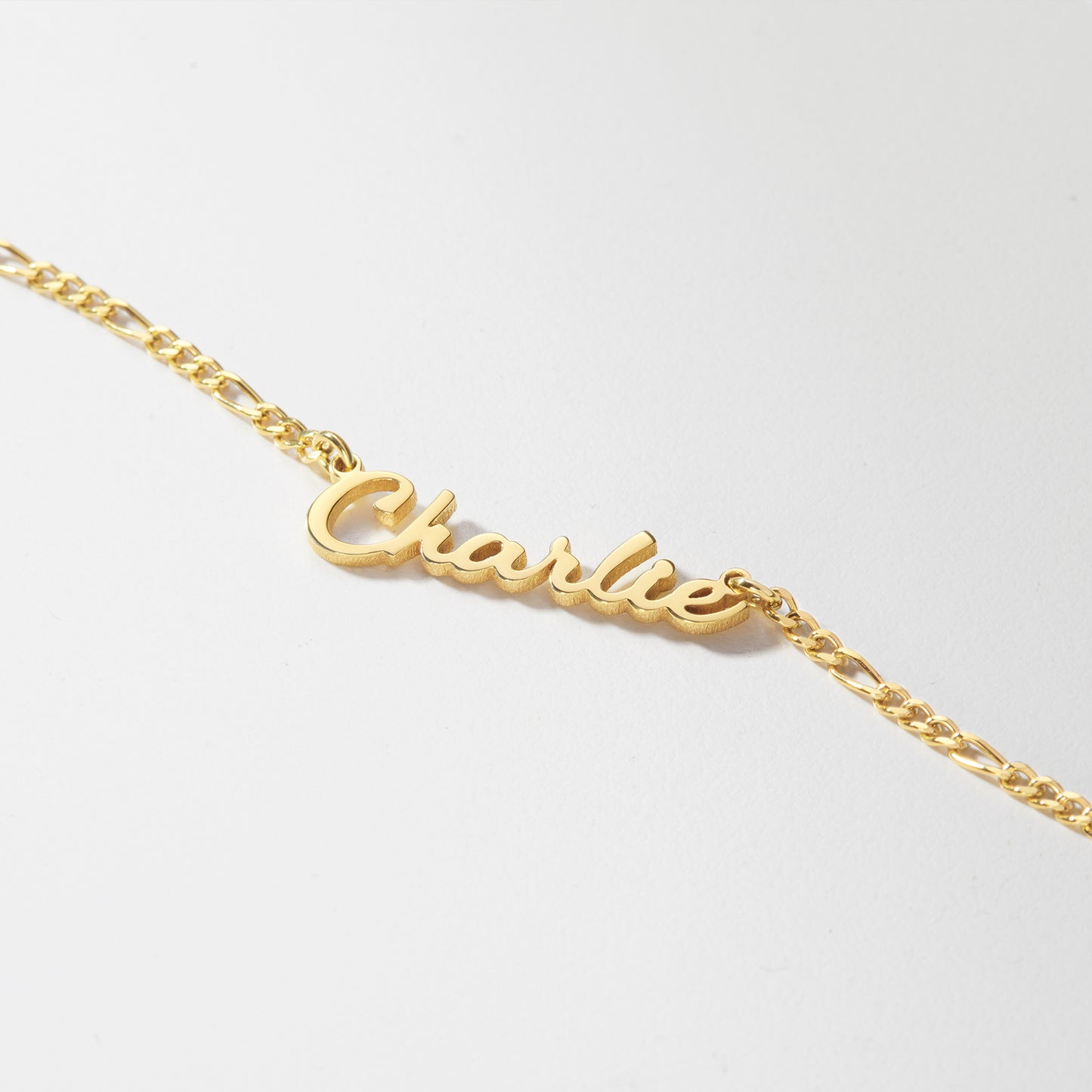 Figaro Chain Necklace For Women, Custom Name Jewelry, Gift For Her