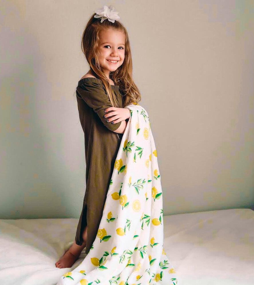 4 Layer Muslin Quilt, Lemon Print