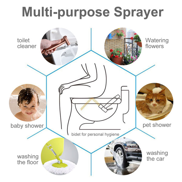 Bidet Sprayer for Toilet Bathroom  Stainless Steel Leak Proof Sprayer Kit