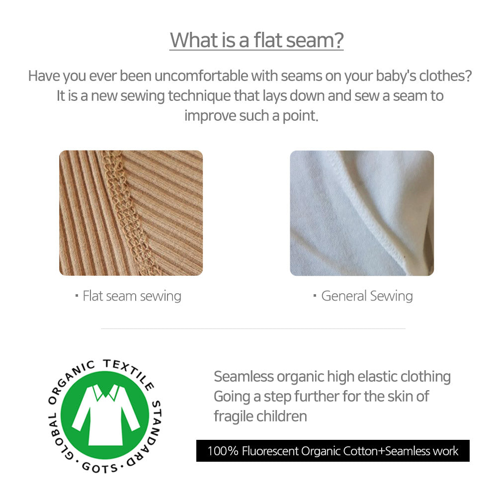 Hipzoo Organic Cotton High-Tension Flat Seam baby toddler Pajama Set