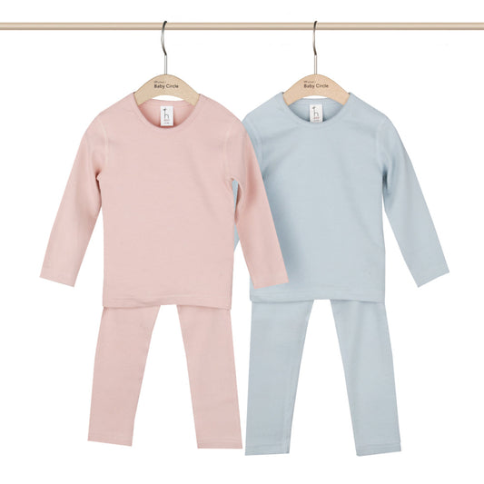 Hipzoo Organic Cotton High-Tension Flat Seam baby toddler Pajama Set