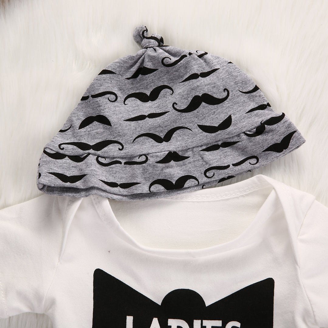 Infant Baby Boys Bowtie Romper Tops Pants