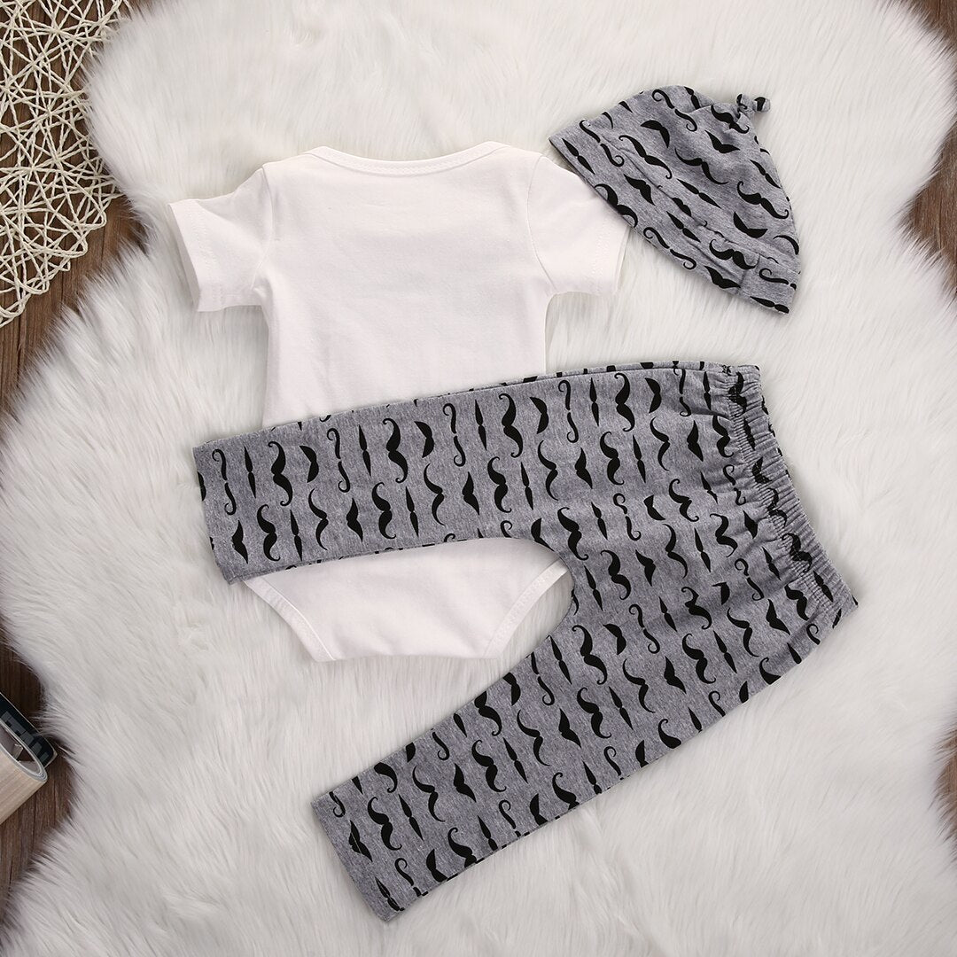 Infant Baby Boys Bowtie Romper Tops Pants