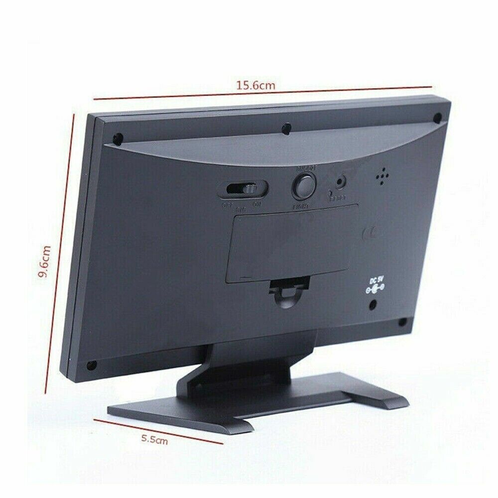 LED Digital Alarm Clock Snooze Calendar Thermometer Hygrometer Weather