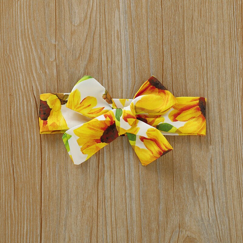 Toddler Baby Girl Ruffle Tops Sunflower Pants