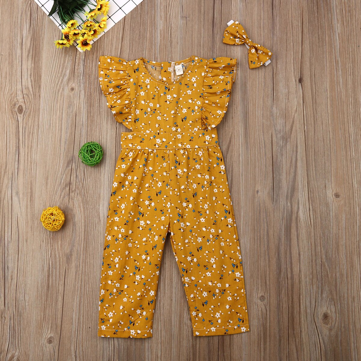 Toddler Baby Kids Girls Sleeveless  Jumpsuit