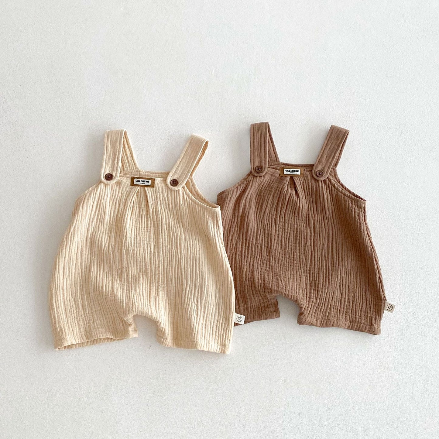 Summer Hot Selling Baby Kids Unisex Sleeveless Plain Solid Color Strap